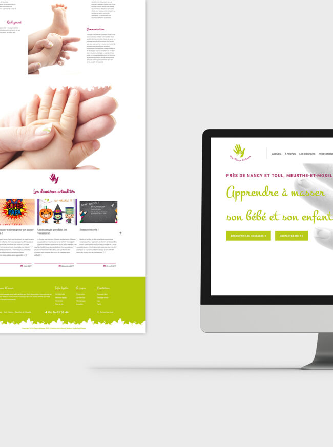 Refonte d'un site internet pour des ateliers de massage bébé