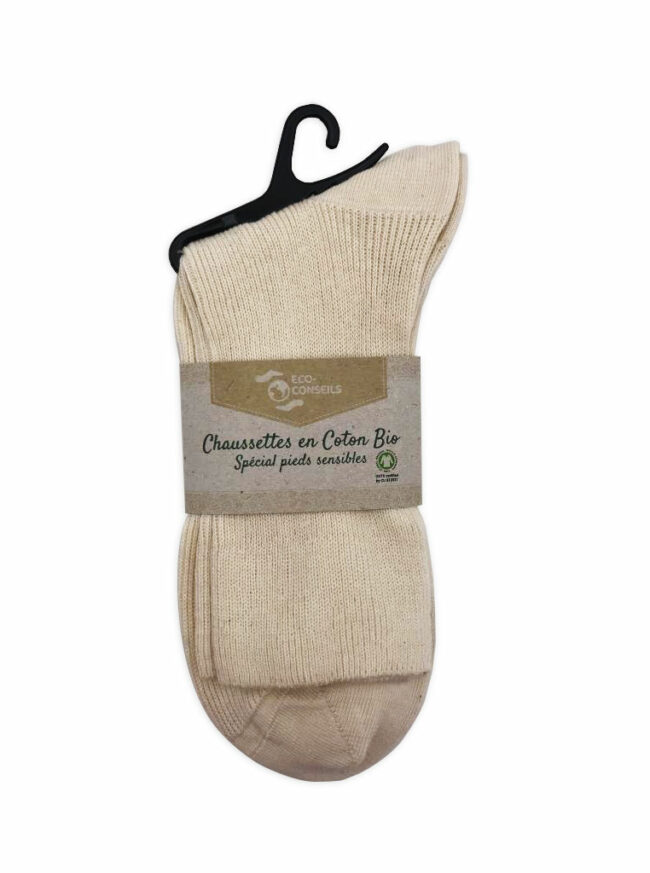 Création d'étiquettes personnalisées pour chaussettes en coton bio